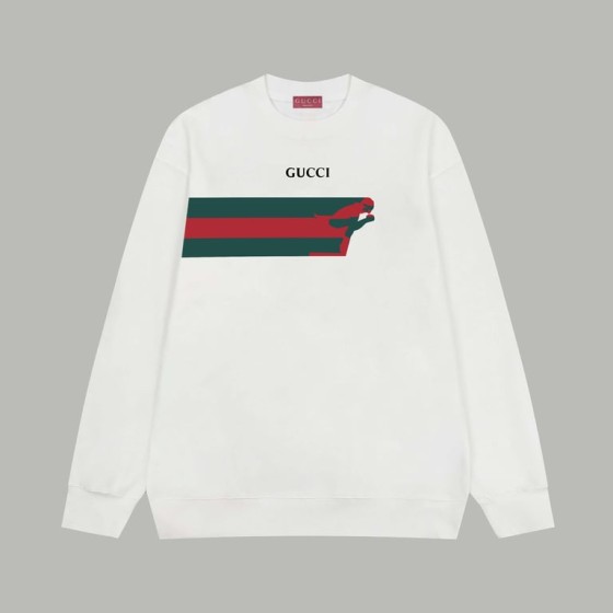 Gucci Limited Edition Ski Logo Belt Letter Print Terry Long-Sleeve Sweatshirt